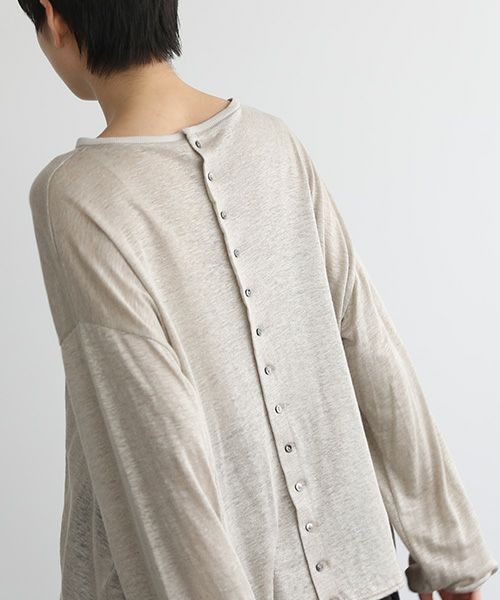 Mochi.モチ.linen cardigan [ms22-ca-01/ecru・1]