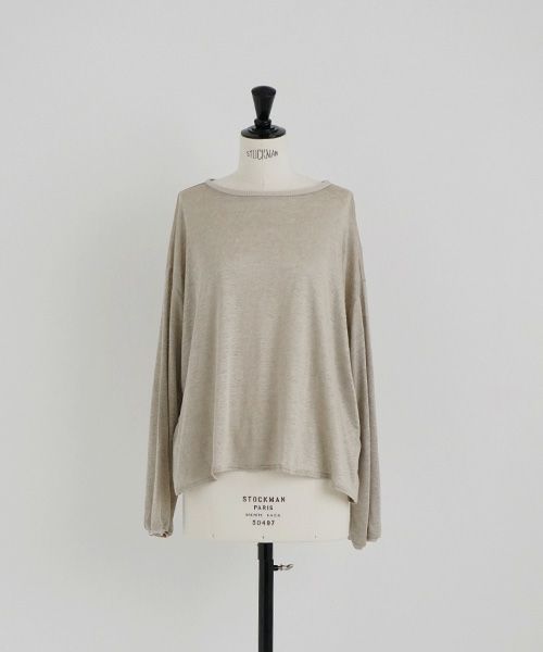 Mochi.モチ.linen cardigan [ms22-ca-01/ecru・1]