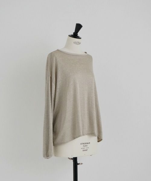 Mochi.モチ.linen cardigan [ms22-ca-01/ecru・1]