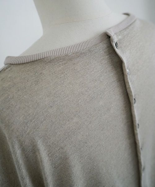 Mochi.モチ.linen cardigan [ms22-ca-01/ecru・1]