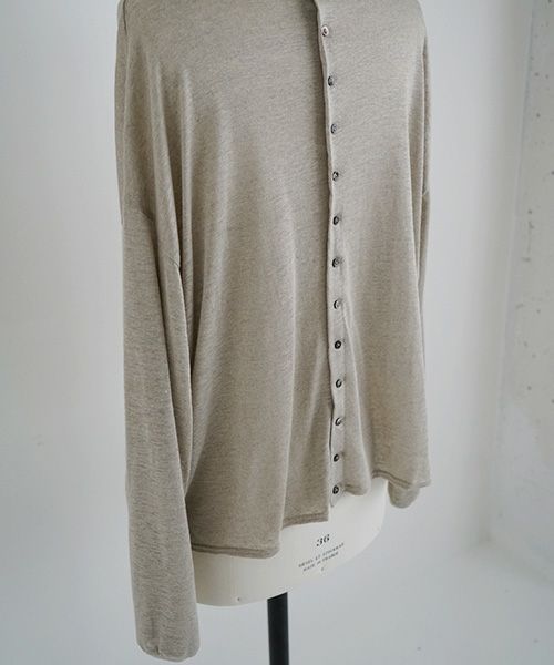 Mochi.モチ.linen cardigan [ms22-ca-01/ecru・1]