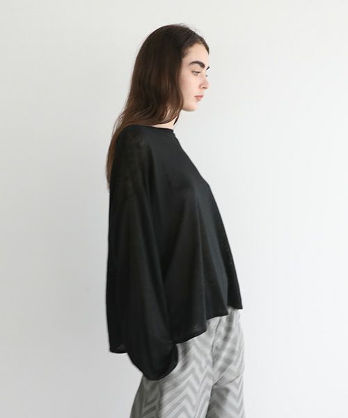 Mochi.モチ.linen cardigan [ms22-ca-01/black]