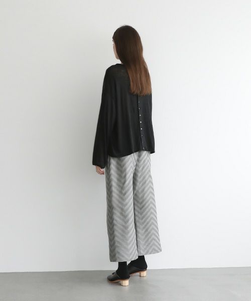 Mochi.モチ.linen cardigan [ms22-ca-01/black]