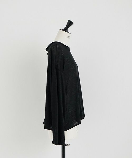 Mochi.モチ.linen cardigan [ms22-ca-01/black]