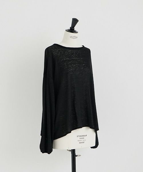 Mochi.モチ.linen cardigan [ms22-ca-01/black]