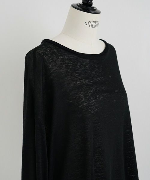 Mochi.モチ.linen cardigan [ms22-ca-01/black]