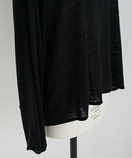 Mochi.モチ.linen cardigan [ms22-ca-01/black]