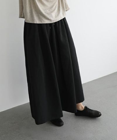 Mochi.モチ.long skirt [ms22-sk-01/black]