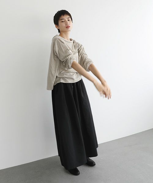 Mochi.モチ.long skirt [ms22-sk-01/black]