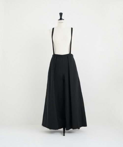Mochi.モチ.suspender wide pants [mo-pt-01/black]