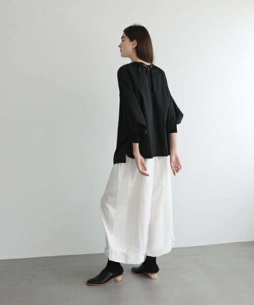Mochi モチ cropped wide pants [mo-pt-01/white・] 