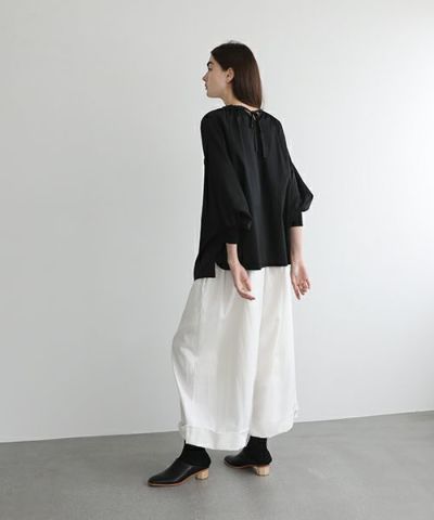 Mochi.モチ.cropped wide pants [mo-pt-01/white・]