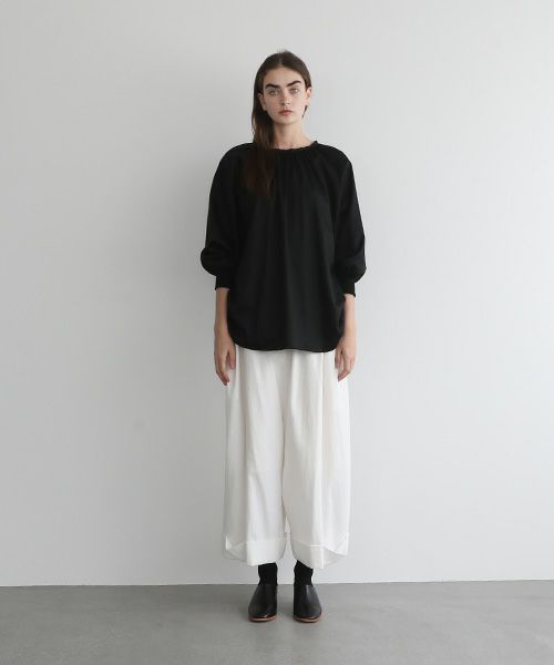 Mochi.モチ.cropped wide pants [mo-pt-01/white・]