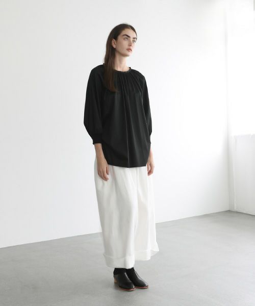 Mochi.モチ.cropped wide pants [mo-pt-01/white・]