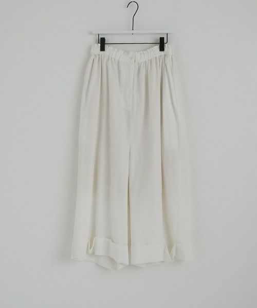 Mochi.モチ.cropped wide pants [mo-pt-01/white・]