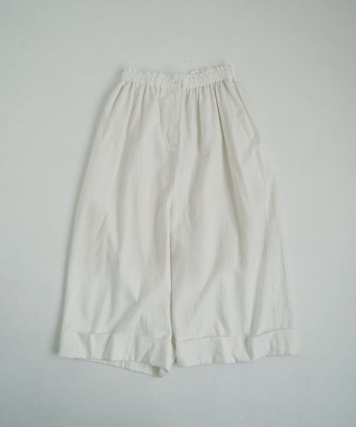 Mochi.モチ.cropped wide pants [mo-pt-01/white・]