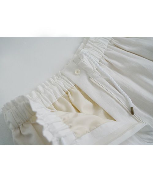 Mochi.モチ.cropped wide pants [mo-pt-01/white・]