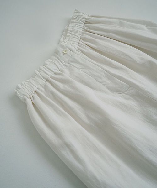 Mochi.モチ.cropped wide pants [mo-pt-01/white・]