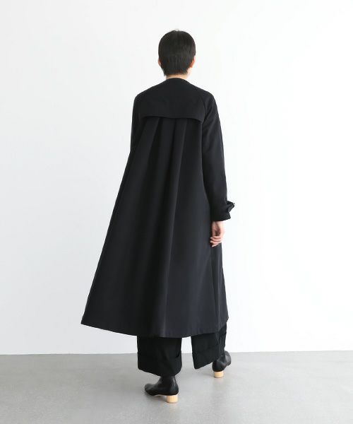 Mochi.モチ.tuck trench coat [mo-co-01/black/・2]
