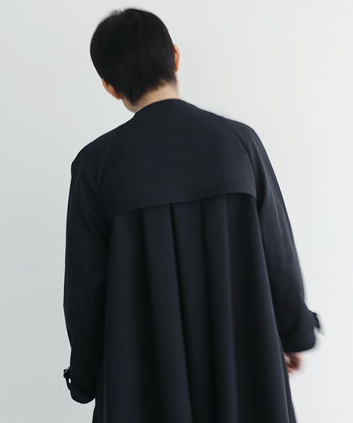Mochi.モチ.tuck trench coat [mo-co-01/black/・2]