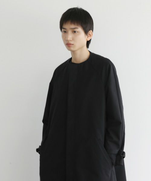 Mochi.モチ.tuck trench coat [mo-co-01/black/・2]