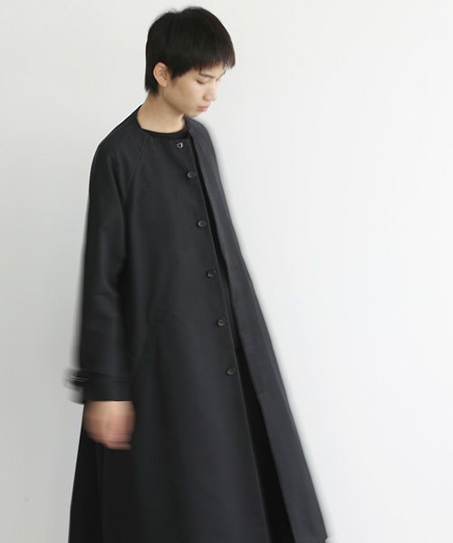 Mochi.モチ.tuck trench coat [mo-co-01/black/・2]