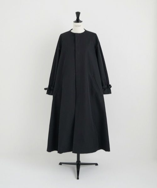 Mochi.モチ.tuck trench coat [mo-co-01/black/・2]