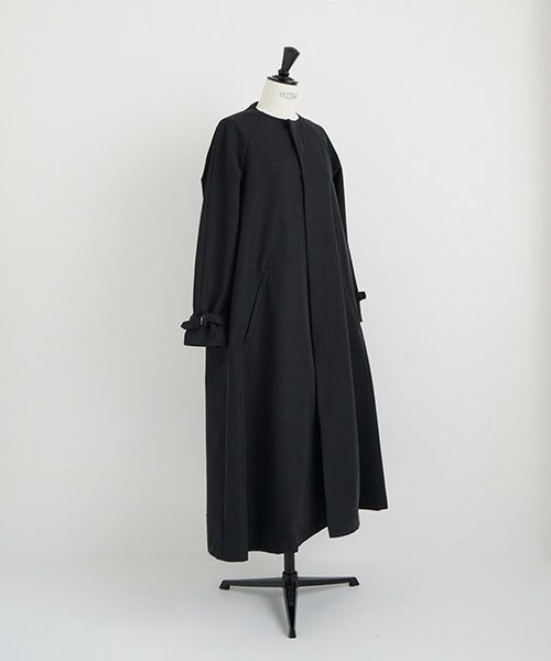Mochi.モチ.tuck trench coat [mo-co-01/black/・2]