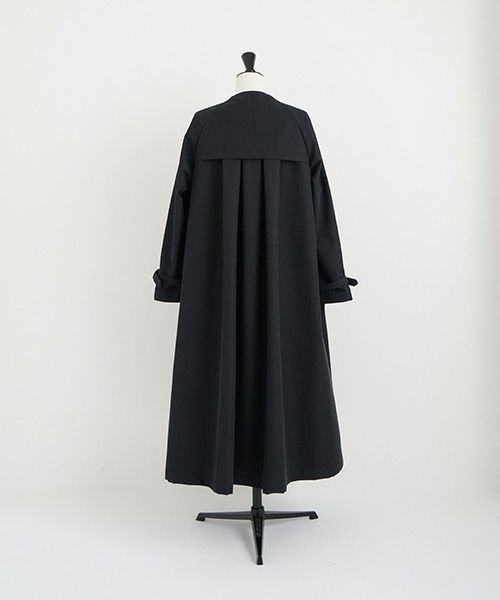 Mochi.モチ.tuck trench coat [mo-co-01/black/・2]