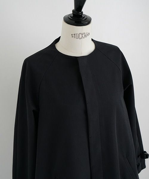 Mochi.モチ.tuck trench coat [mo-co-01/black/・2]