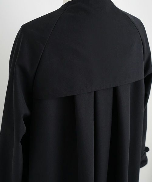 Mochi.モチ.tuck trench coat [mo-co-01/black/・2]