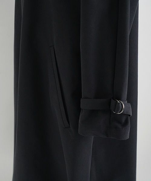 Mochi.モチ.tuck trench coat [mo-co-01/black/・2]