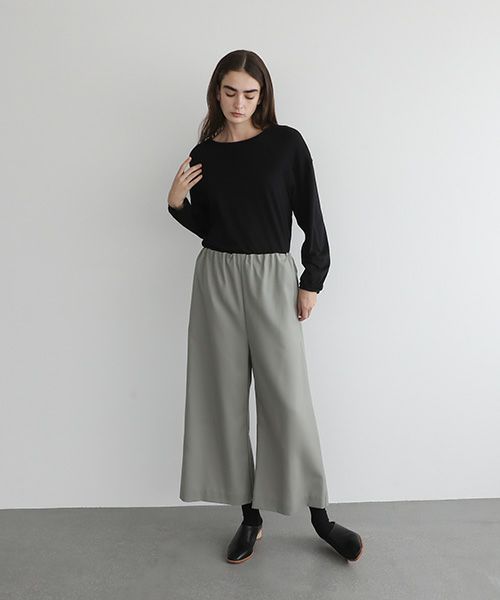 Mochi.モチ.wide pants [mo-pt-02-/green grey]