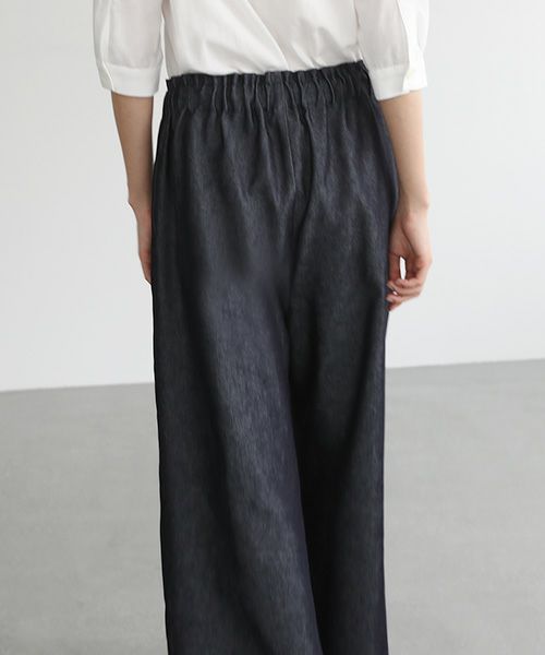 Mochi.モチ.wide deinm pants [mo-pt-04-/dark indigo]