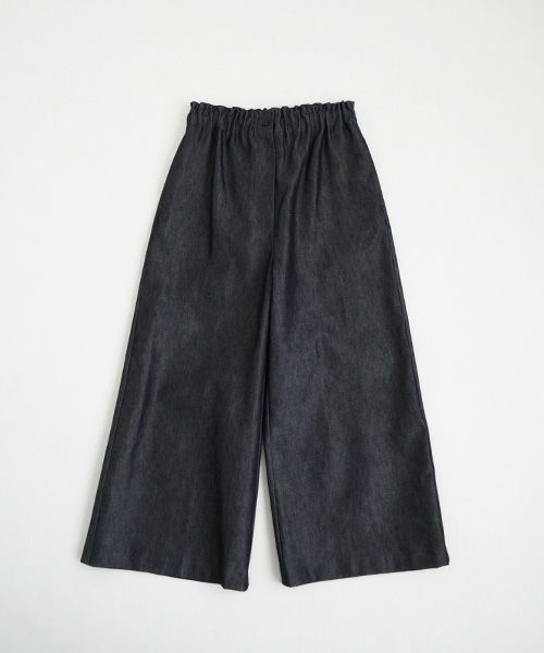 Mochi.モチ.wide deinm pants [mo-pt-04-/dark indigo]
