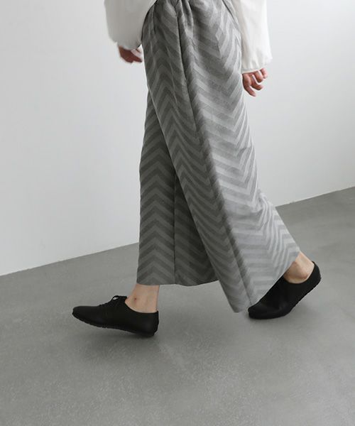 Mochi.モチ.Jacquard wide pants [mo-pt-03/green grey]
