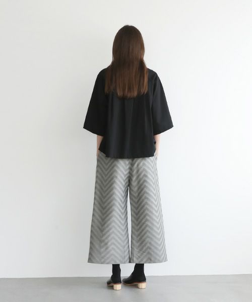 Mochi.モチ.Jacquard wide pants [mo-pt-03/green grey]