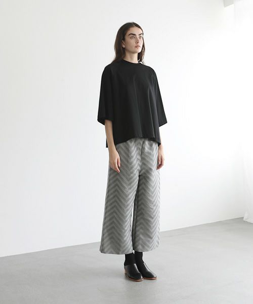 Mochi.モチ.Jacquard wide pants [mo-pt-03/green grey]