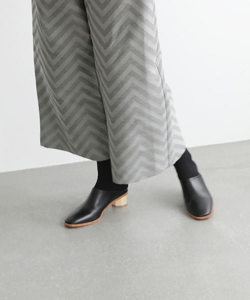 Mochi.モチ.Jacquard wide pants [mo-pt-03/green grey]