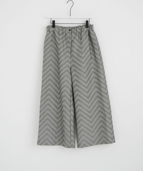 Mochi.モチ.Jacquard wide pants [mo-pt-03/green grey]