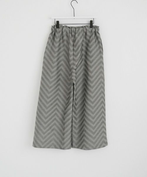 Mochi.モチ.Jacquard wide pants [mo-pt-03/green grey]