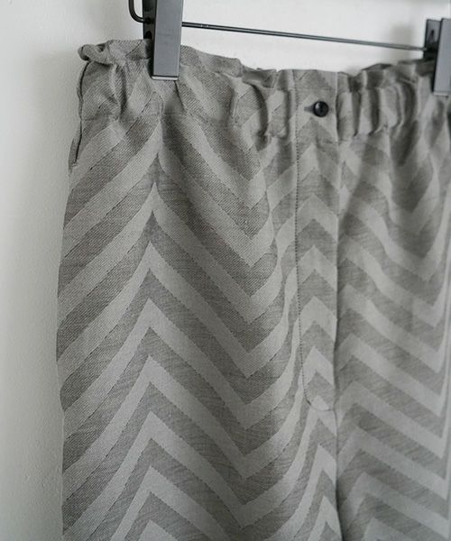 Mochi.モチ.Jacquard wide pants [mo-pt-03/green grey]
