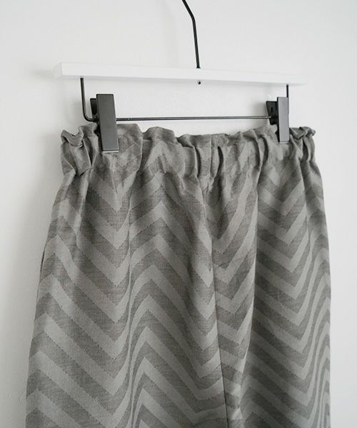 Mochi.モチ.Jacquard wide pants [mo-pt-03/green grey]