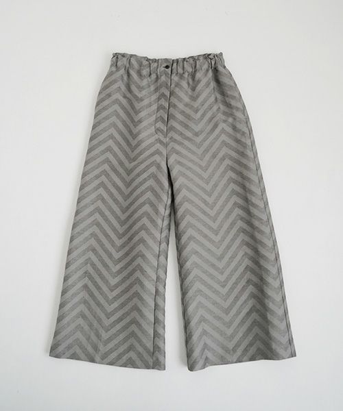 Mochi.モチ.Jacquard wide pants [mo-pt-03/green grey]
