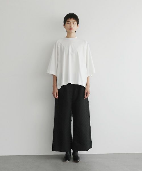 Mochi.モチ.Jacquard wide pants [mo-pt-03/black]