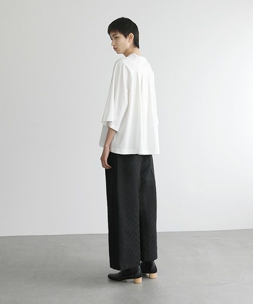 Mochi.モチ.Jacquard wide pants [mo-pt-03/black]