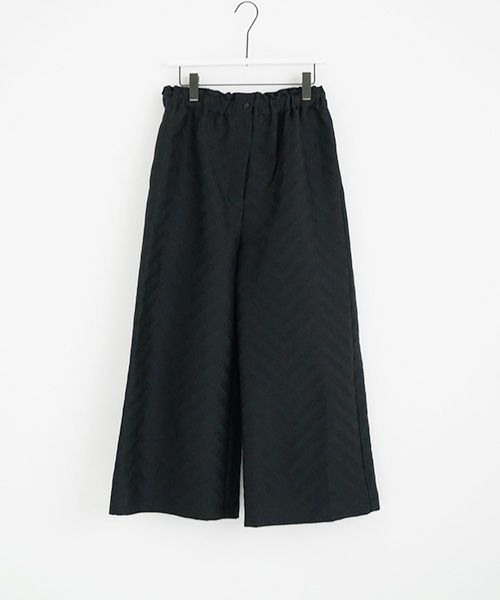 Mochi.モチ.Jacquard wide pants [mo-pt-03/black]
