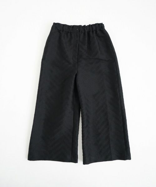 Mochi.モチ.Jacquard wide pants [mo-pt-03/black]
