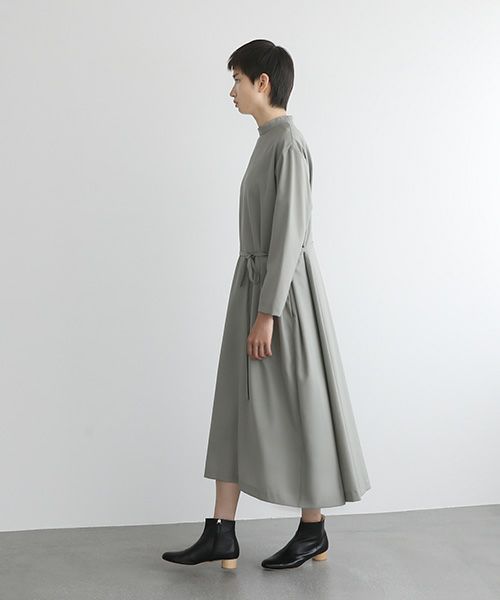 Mochi モチ high neck dress [mo-op-01-/green grey]