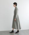 Mochi.モチ.high neck dress [mo-op-01-/green grey]